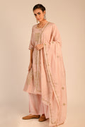 Crystal Pink Chanderi Kurta Set