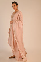 Crystal Pink Chanderi Kurta Set