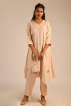 Almond Chanderi Kurta Set