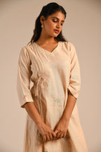 Almond Chanderi Kurta Set
