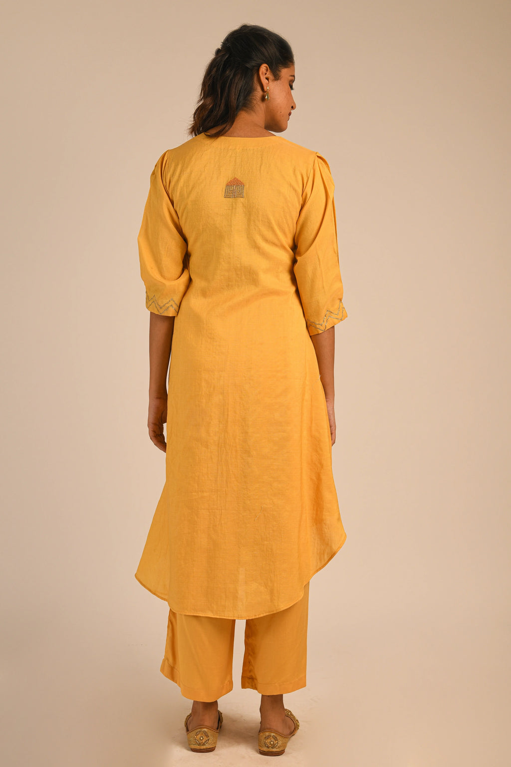 Capri Blue Chanderi Kurta Set
