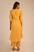 Capri Blue Chanderi Kurta Set