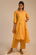Capri Blue Chanderi Kurta Set