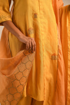 Capri Blue Chanderi Kurta Set