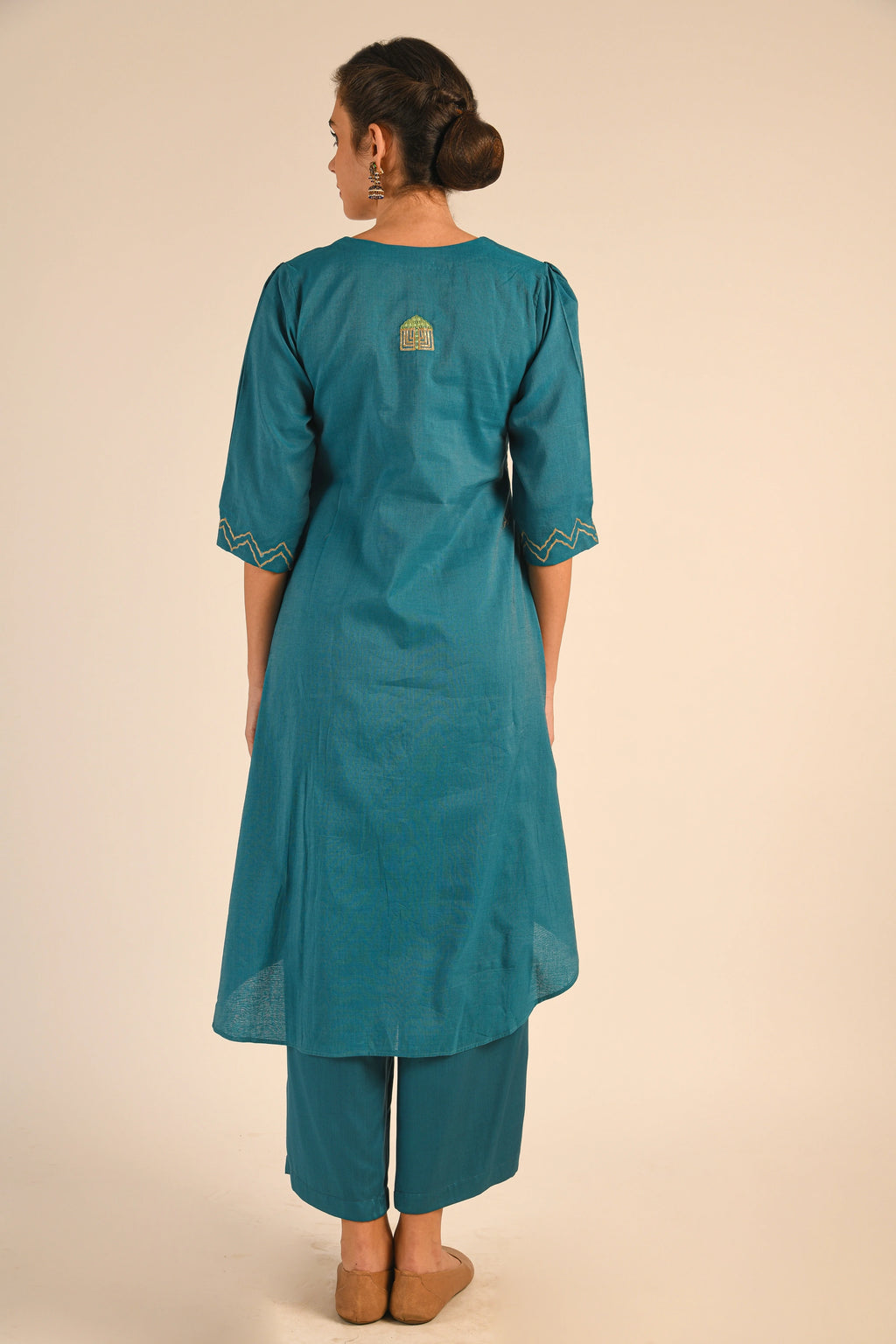 Pink Chanderi Kurta Set