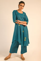 Pink Chanderi Kurta Set