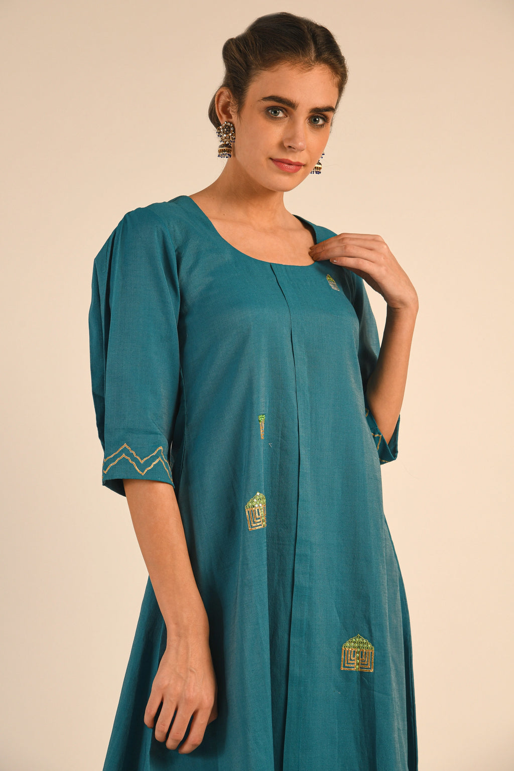 Pink Chanderi Kurta Set
