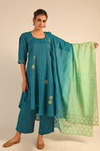 Pink Chanderi Kurta Set