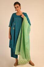 Pink Chanderi Kurta Set