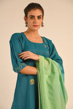 Pink Chanderi Kurta Set