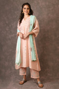 Rose Pink Scattered Mirror Embroidered Kurta Set