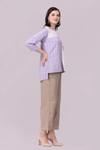 Lavender, Beige And White Shylo Top