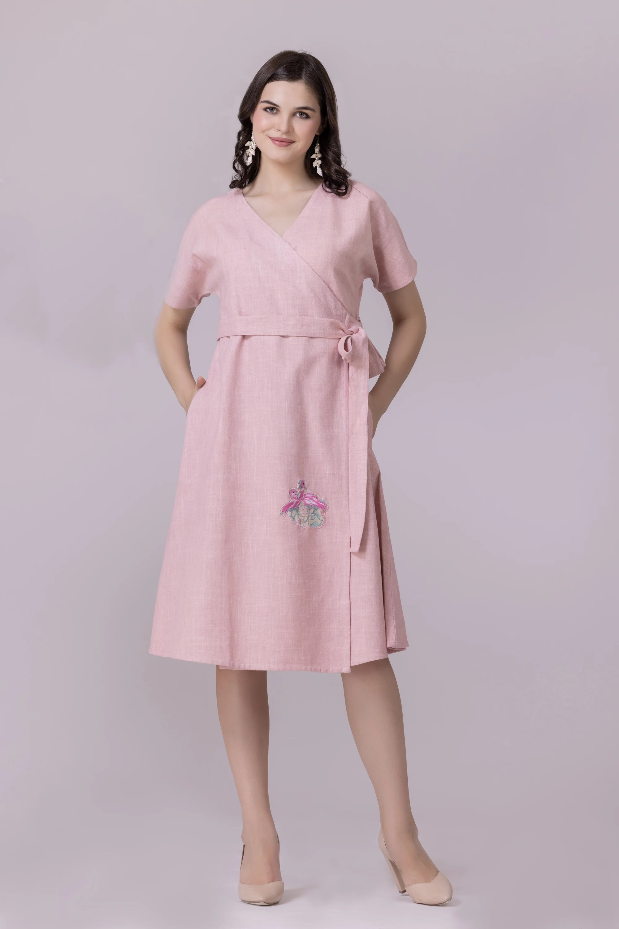 Pink Cloud Flamingo Dress
