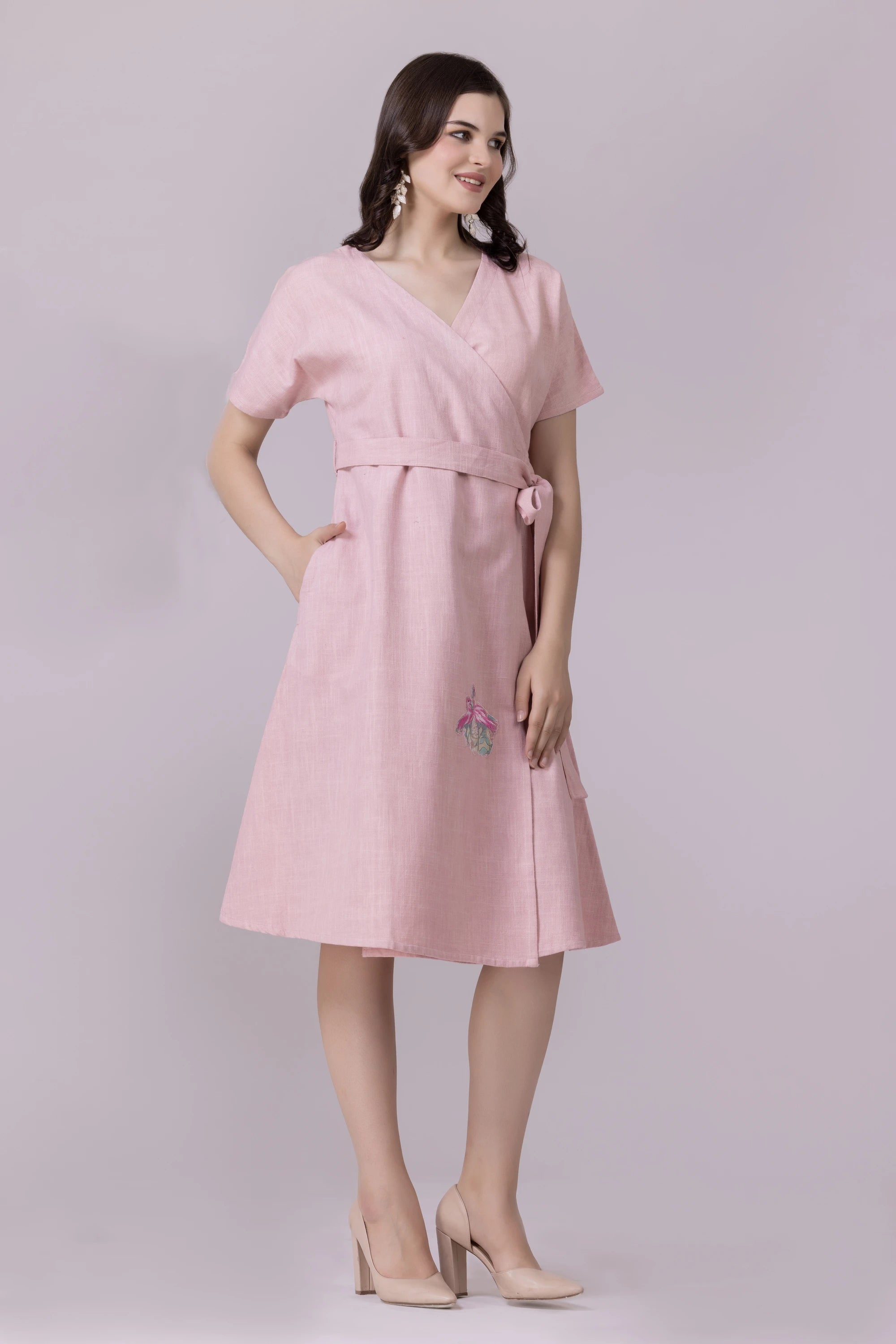 Pink Cloud Flamingo Dress