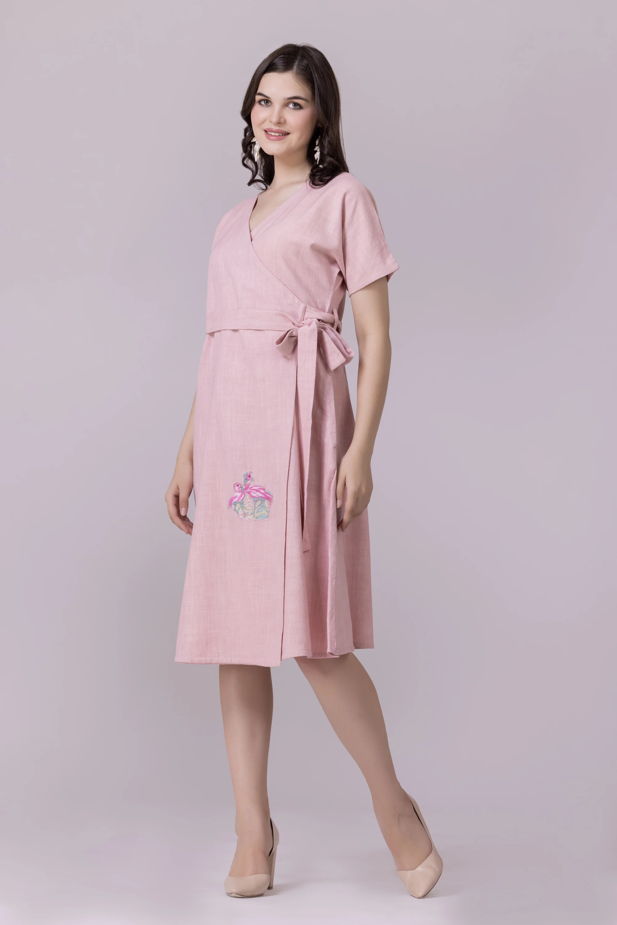 Pink Cloud Flamingo Dress