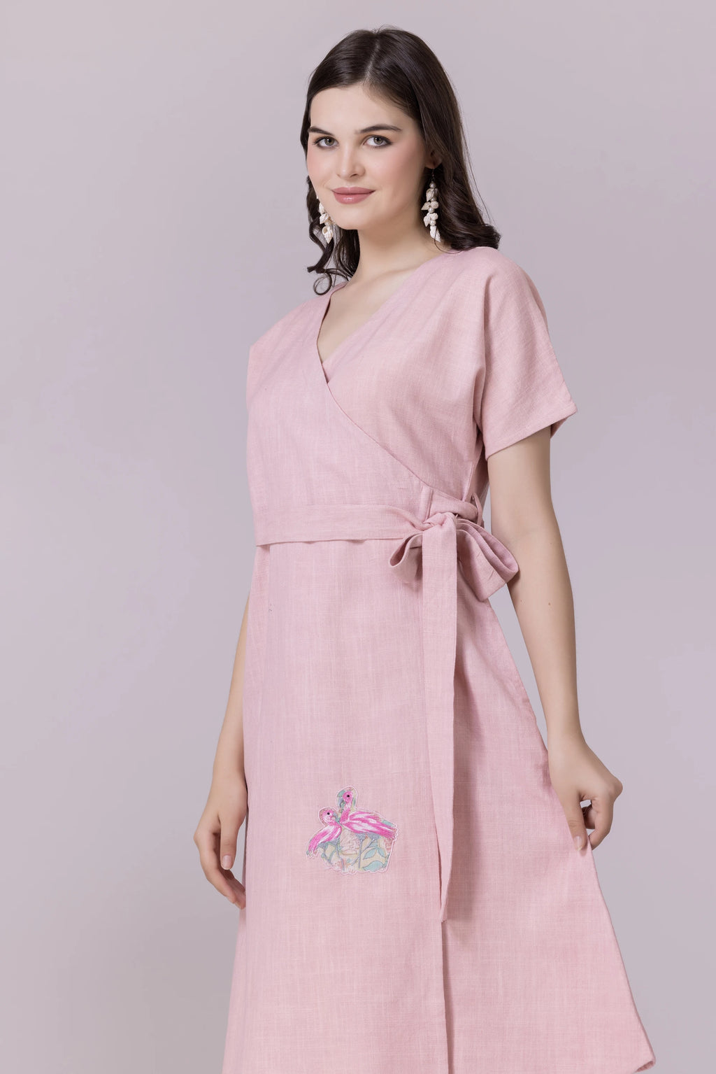 Pink Cloud Flamingo Dress