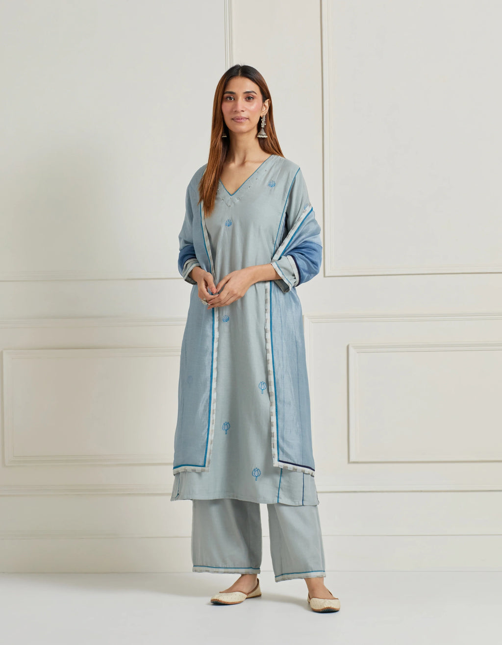 Kurta Pallazo Duppata Set