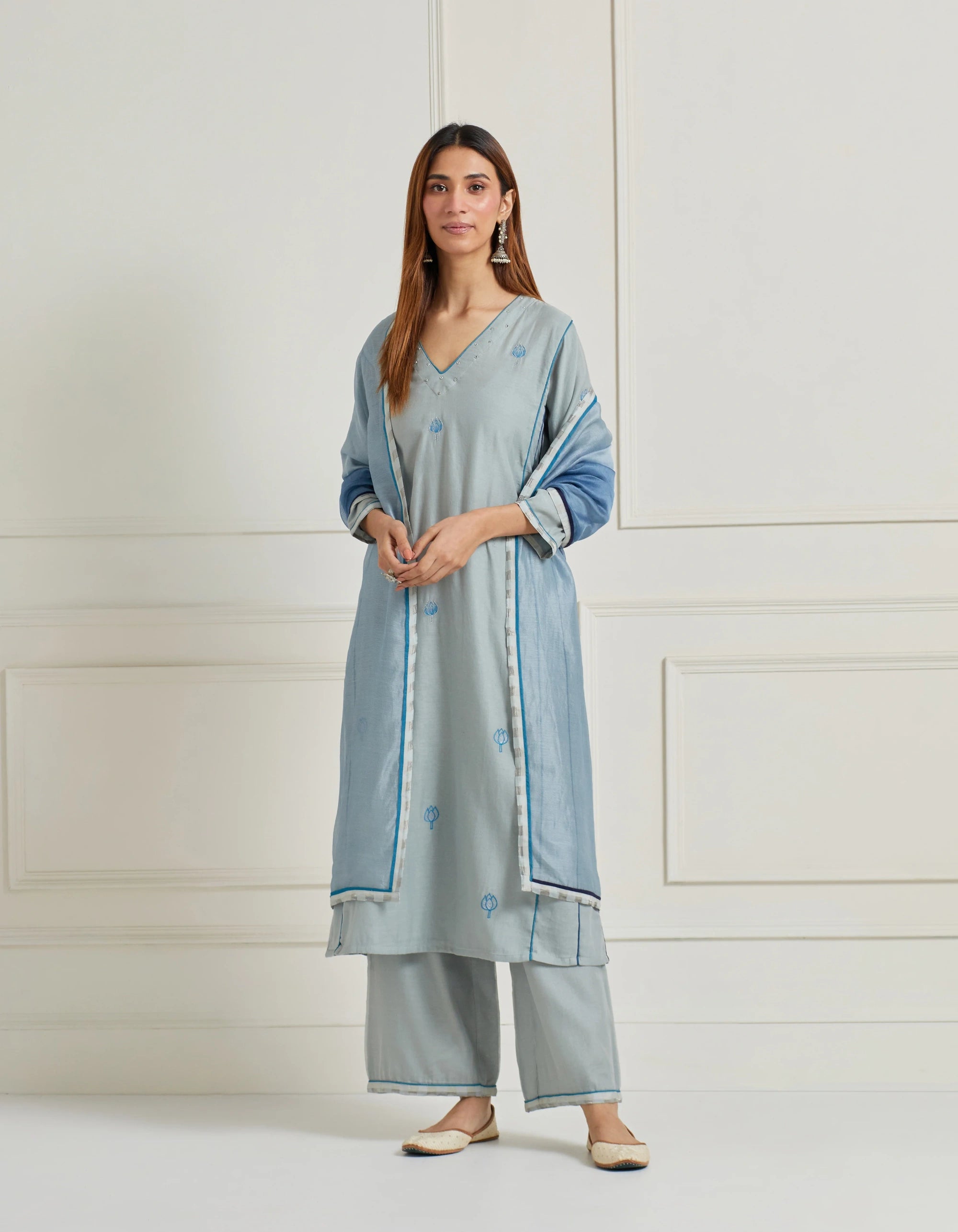 Kurta Pallazo Duppata Set