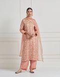 Dull Rose Vintage Banarasi Cutwork Kurta Set