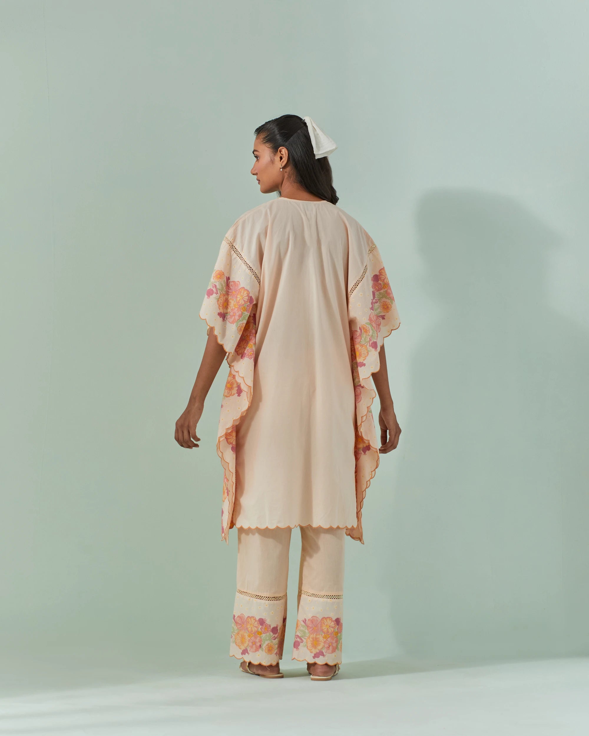 Peach Fuzz Samod Bagh Kaftan Cord Set