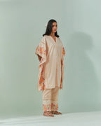 Peach Fuzz Samod Bagh Kaftan Cord Set