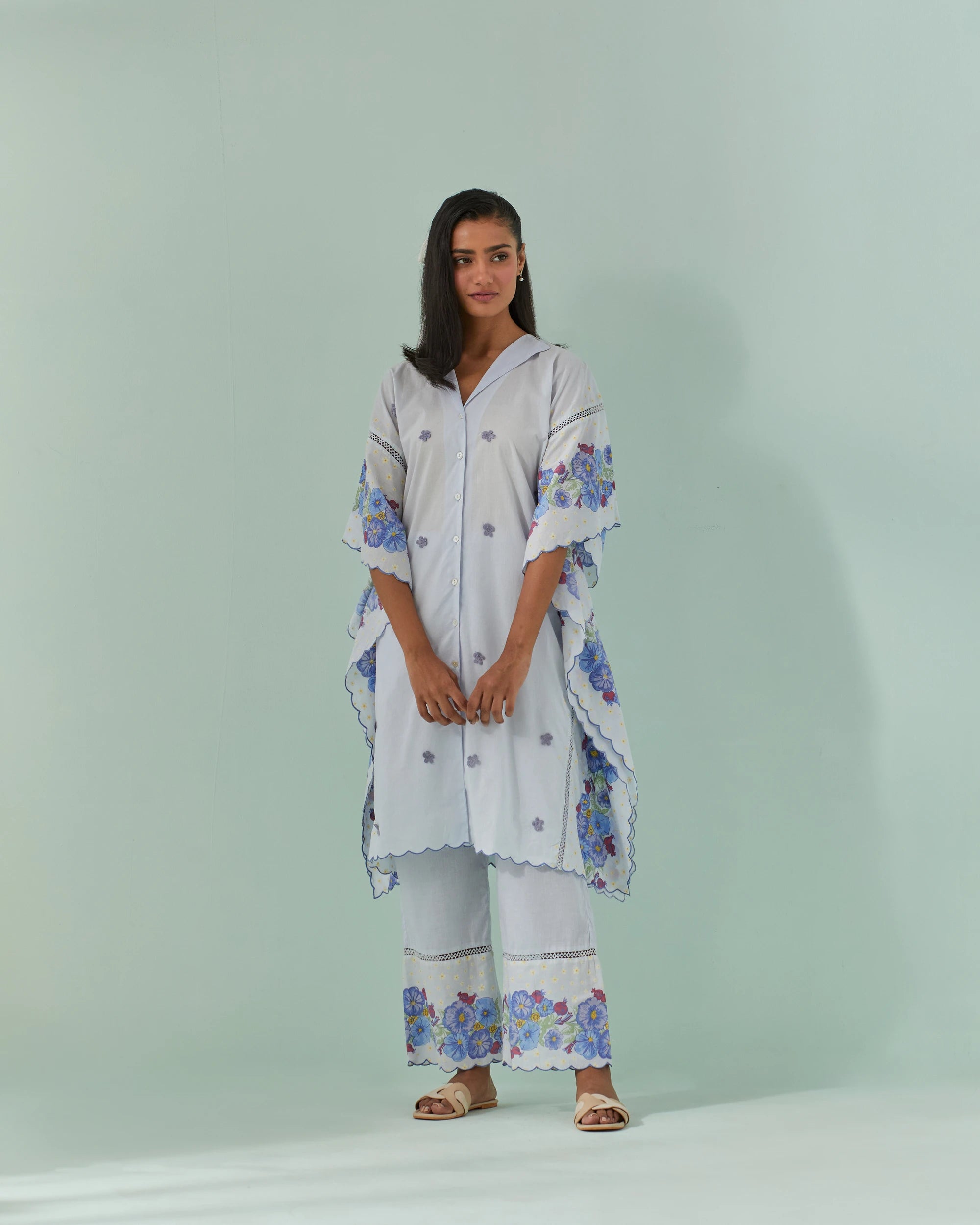 Cornflower Blues, Samod Bagh Kaftan Cord Set