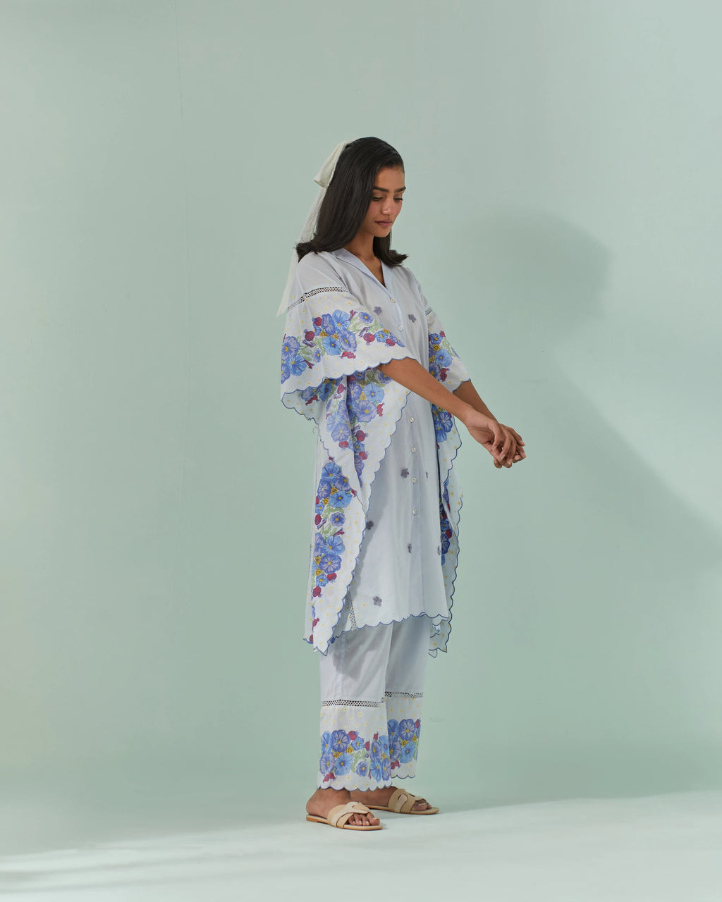Cornflower Blues, Samod Bagh Kaftan Cord Set