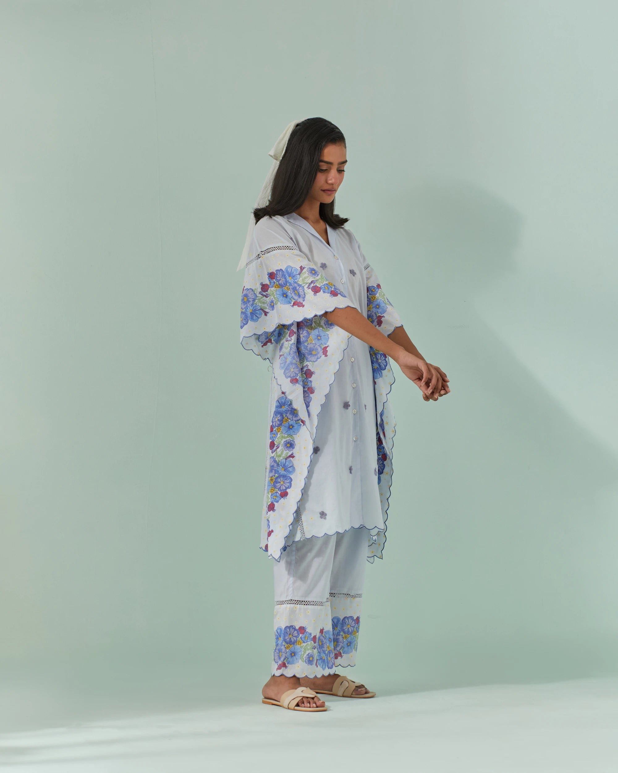 Cornflower Blues, Samod Bagh Kaftan Cord Set