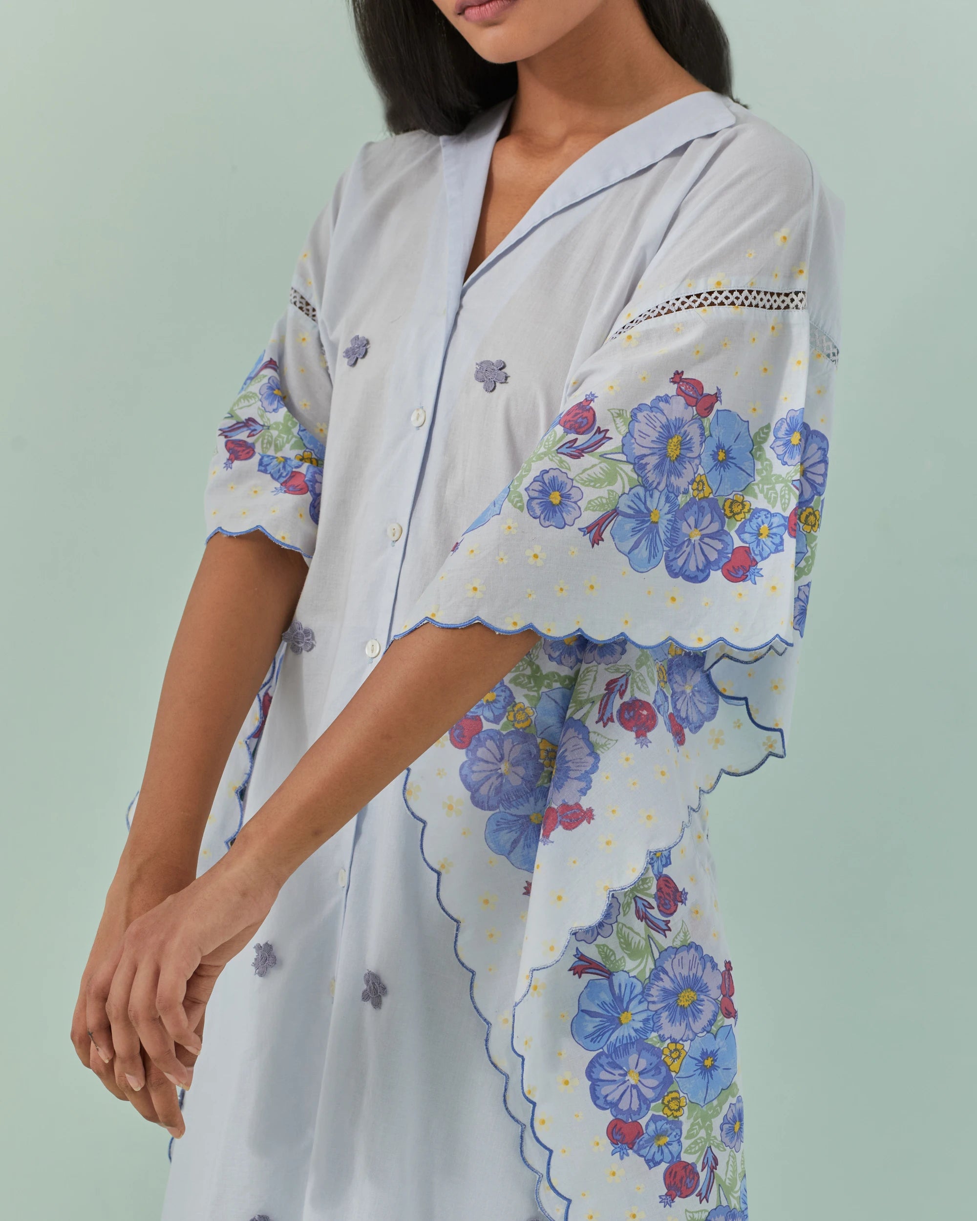 Cornflower Blues, Samod Bagh Kaftan Cord Set