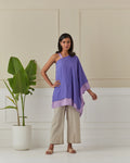 Iris Blue And Mauve Layered Off Shoulder Cord Set Of 2