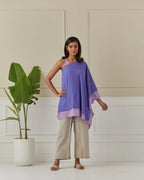Iris Blue And Mauve Layered Off Shoulder Cord Set Of 2
