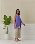 Iris Blue And Mauve Layered Off Shoulder Cord Set Of 2