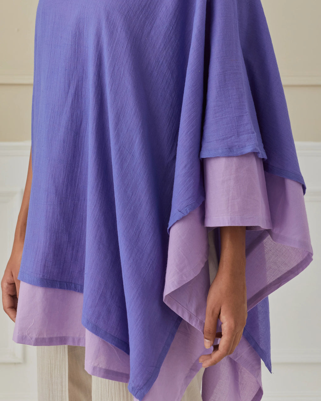 Iris Blue And Mauve Layered Off Shoulder Cord Set Of 2