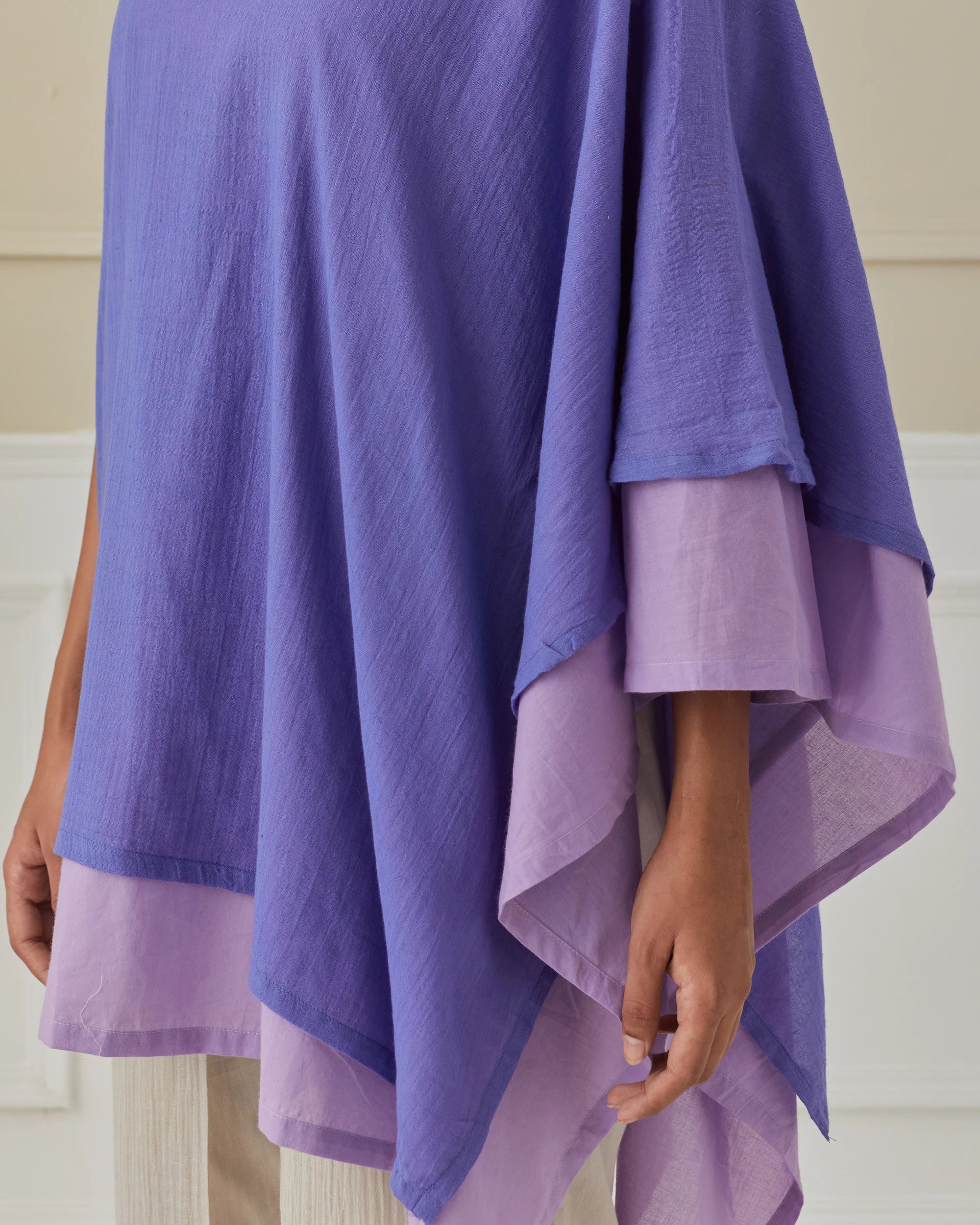 Iris Blue And Mauve Layered Off Shoulder Cord Set Of 2