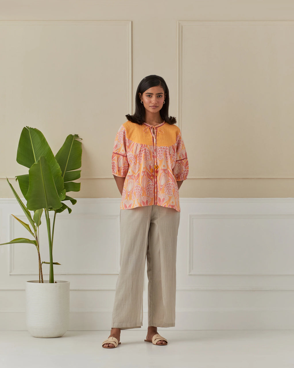 Mango Sherbet, Dancing Peacock Yoke Top