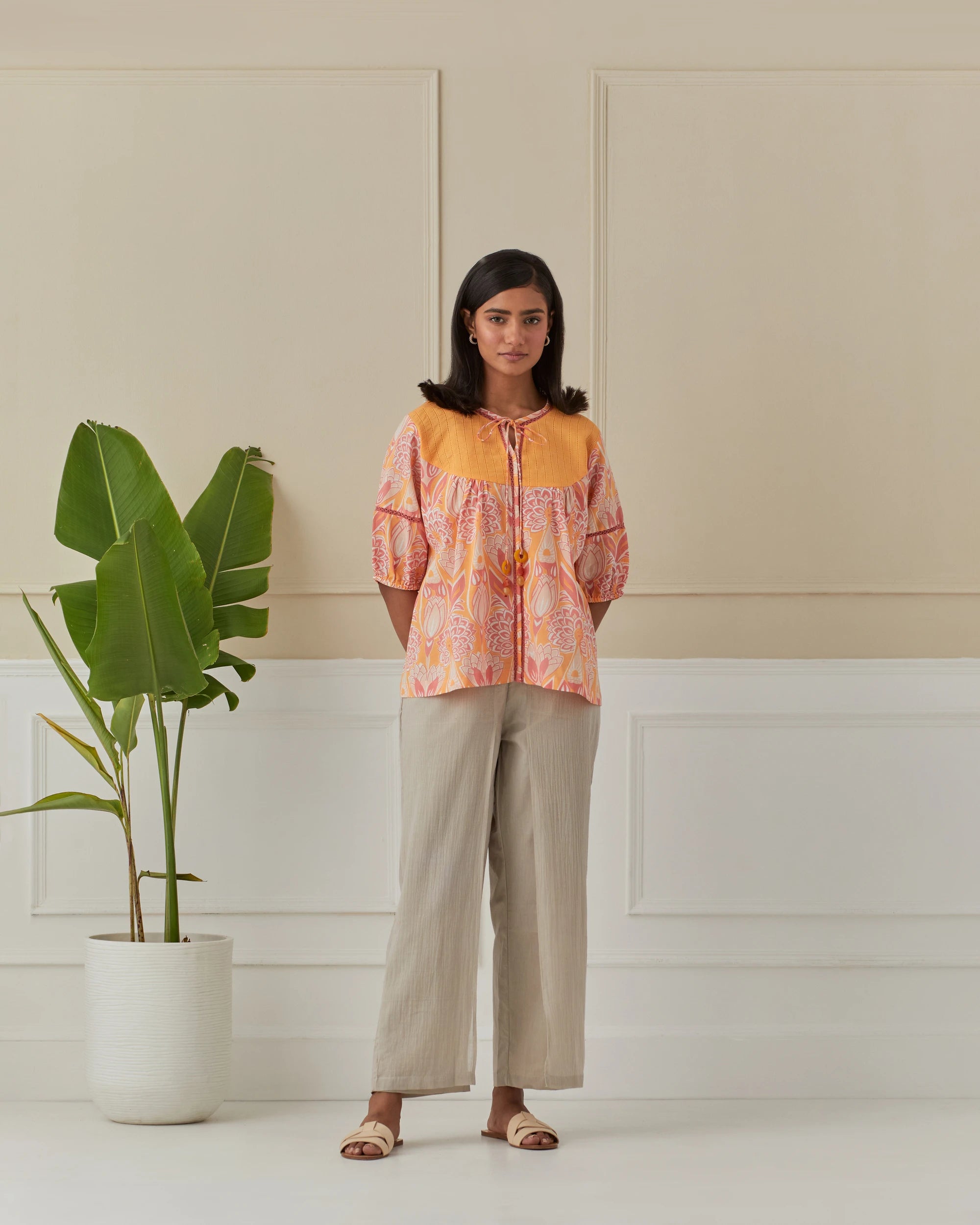 Mango Sherbet, Dancing Peacock Yoke Top