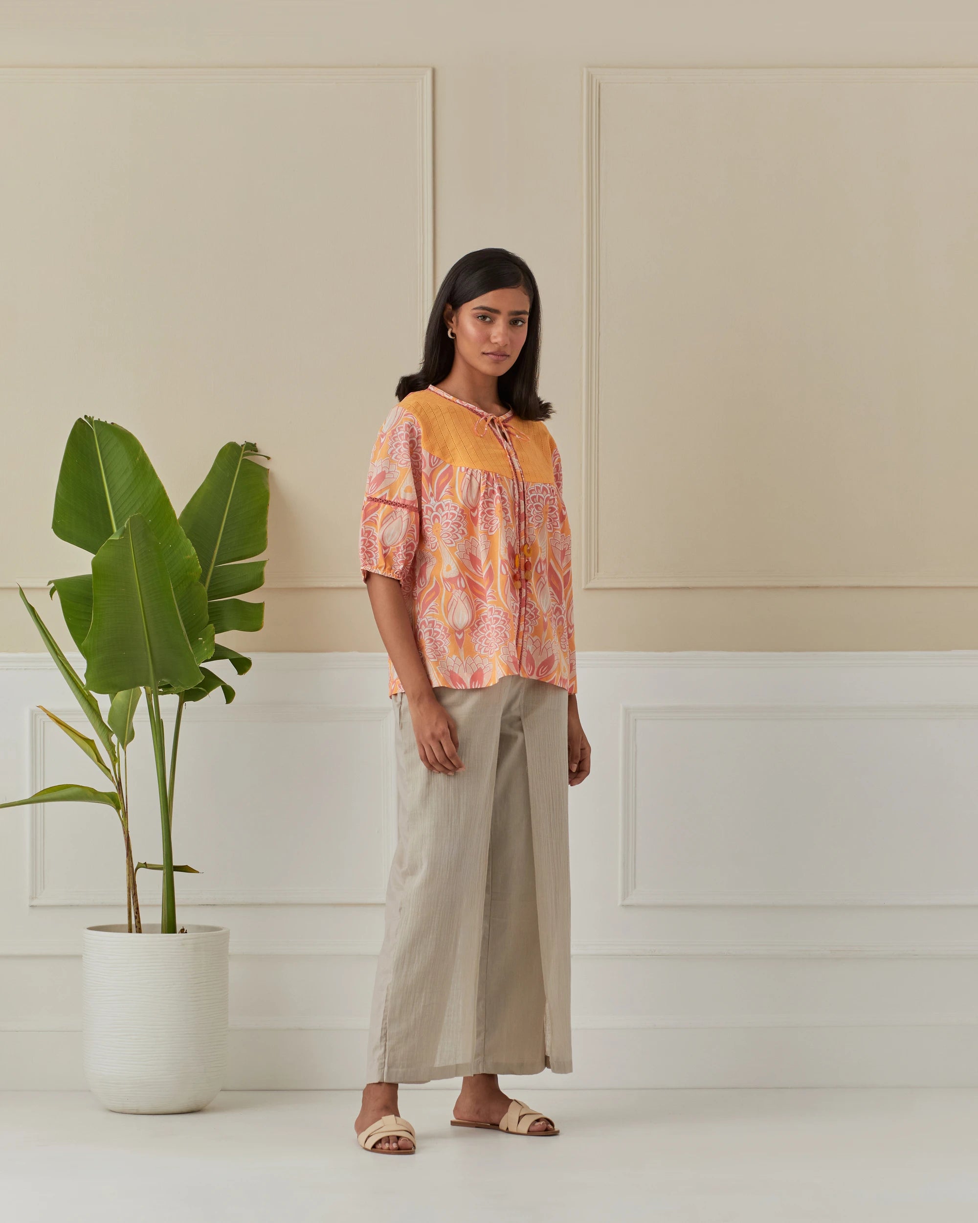 Mango Sherbet, Dancing Peacock Yoke Top