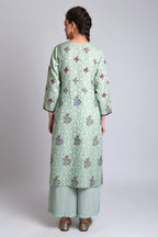 Straight Kurta With Slit-Round Neck