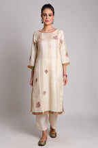 Straight Kurta With Boat Neck